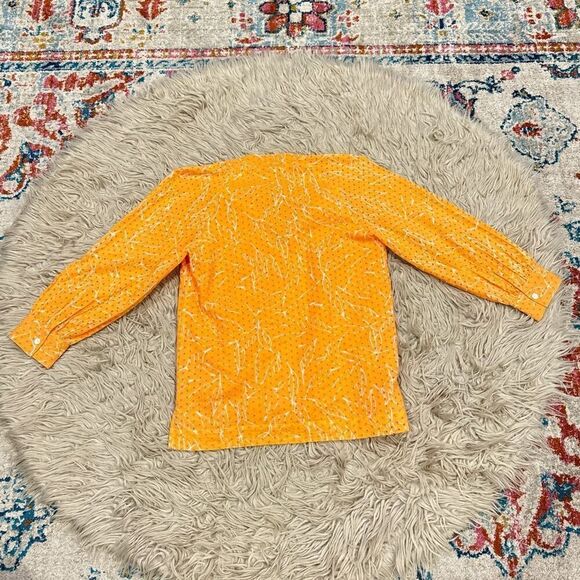 Joie eyelet orange blouse size small - Picture 6 of 6